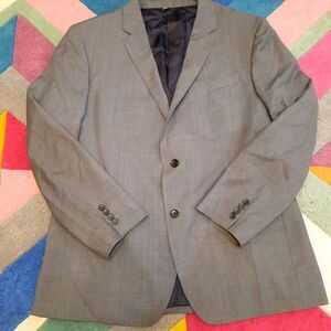 Bonobos Blazer Mens sz 46R Athletic Fit Italian wool grey suit jacket 46 Regular